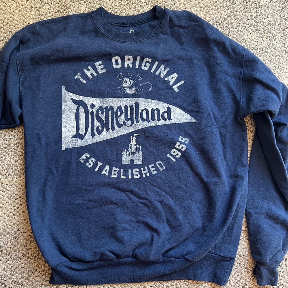 Disneyland Resort Hanes Navy Blue  Crewneck Sweater